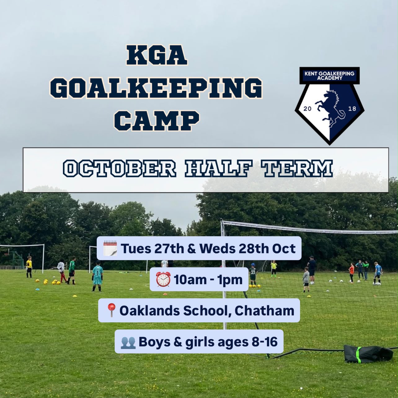 Coming soon: KGA Summer Holidays GK Camp - October Half Term (2 DAY)